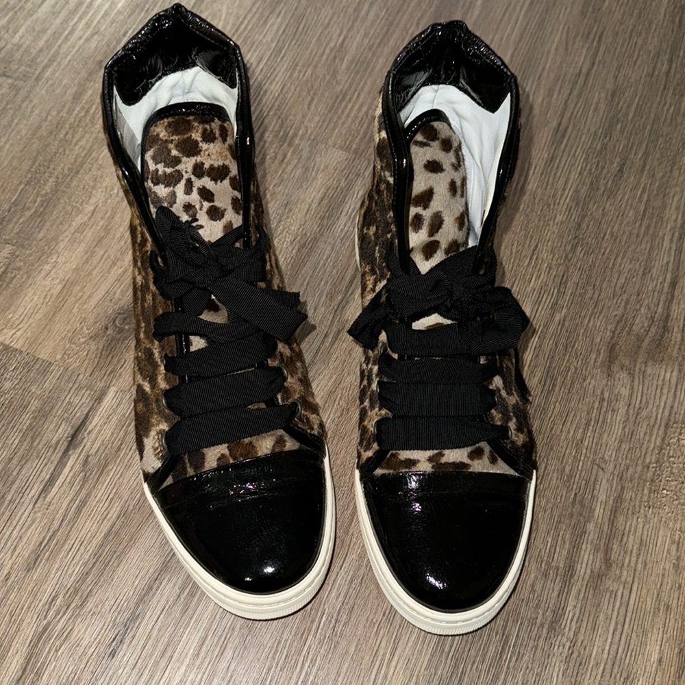 Lanvin Leopard High Top Sneakers size - 39